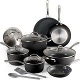 Tramontina Non-Stick Ceramic Cookware Set – 12 Piece Collection With Glass Lids & Utensils