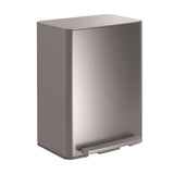 Kohler Step Trash Can, Stainless Finish - 47L (12 Gallon), Removable Plastic Liner & Space-Saving Profile Fits Snugly Against Wall Or Cabinets