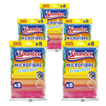 Spontex Microfibre Multi-Purpose Cloths - Pack of 8 x 5