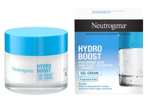 Neutrogena (Upgraded Formula) Hydro Boost Gel Cream with Hyaluronic Acid + Amino Acids + Electrolytes + Ceramides - For dry skin