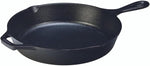 Lodge L8SK3 Cast Iron Skillet Pre-Seasoned Skillet/Frying Pan, Black, W 27.1 x H 5.1 x L 40.9 cm, 10.25 inch, Round, Cast Iron