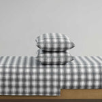 Pendleton 300 Thread Count Cotton King Size Bed Sheet Set Pack Of 6 (Lakeview Plaid Gray-Blue)