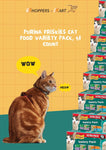 Purina Friskies Tuna Flavour Cat Food - 4 Flavors, 100% Balanced Nutrition - 48 Servings