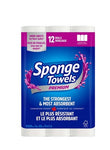 Sponge Towels Premium Paper Towels, 12 x 106 sheets For Kitchen, Bathroom & More