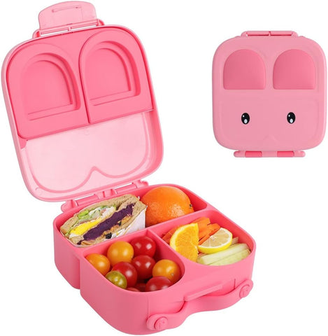 Lunch Box Bento style Bunny Shape Pink Color for Kids