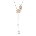 Swarovski Nice Y Shape Necklace, White Zirconia and Pink Crystals with Rose Gold-Tone Plating, from the Nice Collection 5663485