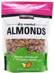 Kirkland Signature Dry Roasted Salted Almonds with Kosher Sea Salt (1.13kg/40oz) – California Grown, Healthy Snack