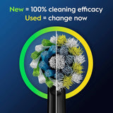 Oral-B Pro Cross Action Replacement Brush Heads For Oral-B Electric Toothbrushes, Angled Bristles For Effective Plaque Removal, Compatible With Most Oral-B Rechargeable Handles - Pack Of 10