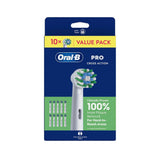 Oral-B Pro Cross Action Replacement Brush Heads For Oral-B Electric Toothbrushes, Angled Bristles For Effective Plaque Removal, Compatible With Most Oral-B Rechargeable Handles - Pack Of 10