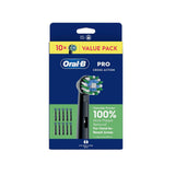 Oral-B Pro Cross Action Replacement Brush Heads For Oral-B Electric Toothbrushes, Angled Bristles For Effective Plaque Removal, Compatible With Most Oral-B Rechargeable Handles - Pack Of 10