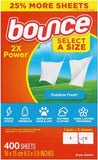 Bounce 2X Power Dryer Sheets, Outdoor Fresh, 400 Sheets
