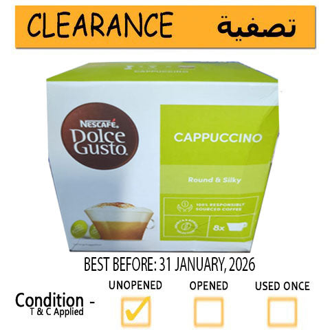 Nescafe Dolce Gusto Cappuccino Coffee 16 Capsules-- CLEARANCE