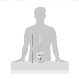 Joseph Joseph Flex Lite - 2-Pack Silicone Toilet Brush - White/Grey, Small