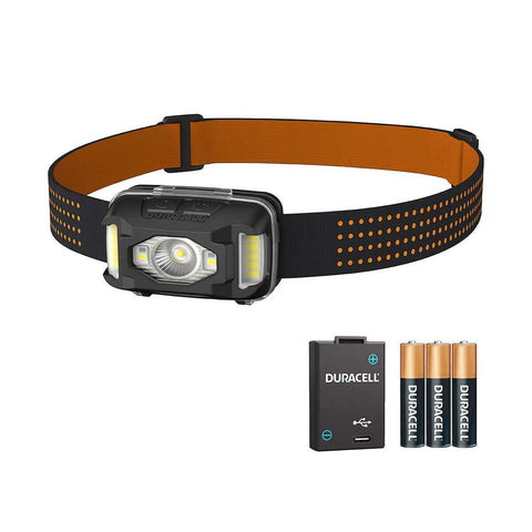 Duracell Broadview 3 Pack LED Headlamps 650 Lumens Rechargeable Dual Powered