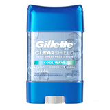 Gillette Antiperspirant Deodorant for Men, Clear + Dri-Tech, Non-Irritant, Cool Wave, 72 Hr. Sweat Protection, 108g Pack of 3