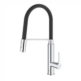 GROHE Feel Chrome-Plated Kitchen Side Lever Tap, Comes With 1/2" BSP Female Flexible Braided Hose And Instruction Manual - 31853000