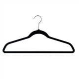 Non Slip Flocked Space Saving Clothes Hangers Pack Of 50 - Black