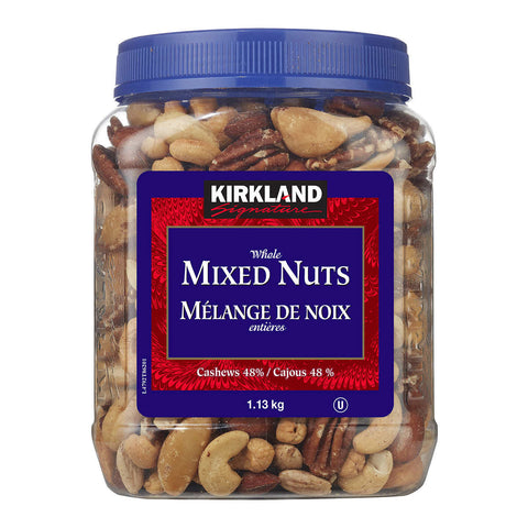 Kirkland Signature Whole Mixed Nuts, 1.13 kg (Cashews 48% / Cajous 48%)