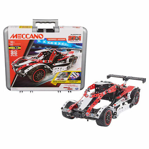 Meccano 27 Motorized Luxury Dream Cars Building Set: STEM Kit with LED Lights & Variable Speed Control