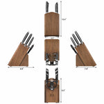 Cangshan Rainier Series German Steel Forged 8 - Piece Knife Block Set (Black)