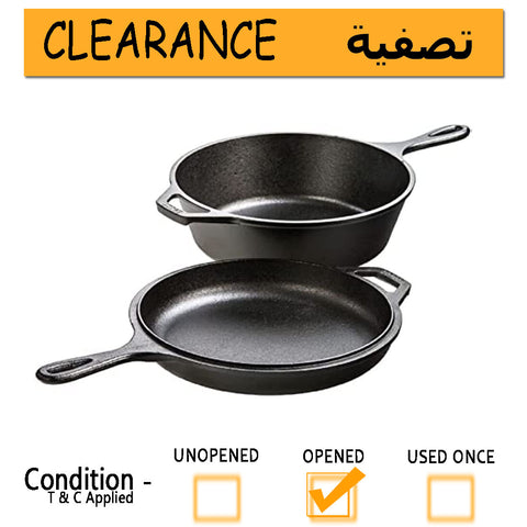 Lodge LCC3CN 3qt. (10.25 inch skillet) Counseltron Cast Iron Combo Cooker (Cast Iron Casserole)- Clearance