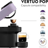Nespresso Krups Vertuo pop coffee pod machine, Lilac
