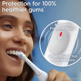 Oral B iO Series 2 Electric Toothbrush White - Clean & Clear, 100% Cleaner Teeth & Proven Gum Protection, Automatic GUM Pressure Sensor, 3 Quiet Cleaning Modes, Long-Lasting Battery, Travel Case