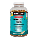 Kirkland Signature Super Concentrate Omega -3 Fish Oil 1200mg-330 Softgels (EPA 500mg - DHA 250mg)