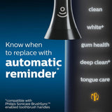 Philips Sonicare W2 Optimal Standard Brush Heads, Click-On, BrushSync Enabled, Pack Of 6 - HX6066/88 - Shoppers-kart.com