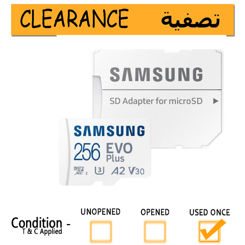 Samsung 256GB Evo Plus MicroSDXC Memory Card, 4K UHD Recording---CLEARNCE