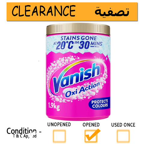 Vanish Gold Oxi Action Laundry Booster and Stain Remover Powder for Colours 1.79kg --CLEARANCE