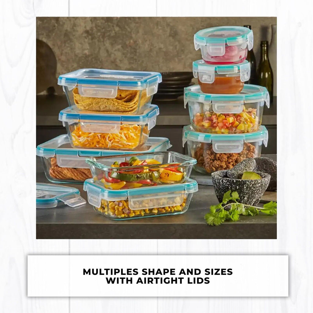 New Snapware Pyrex 18-piece Glass Food Storage Set - Kitchen Glass Storage  Set