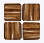 Teakhaus 5-Piece Teak Wood Serving Board Set – 1 Large Tray, 4 Small Trays for Kitchen & Dining