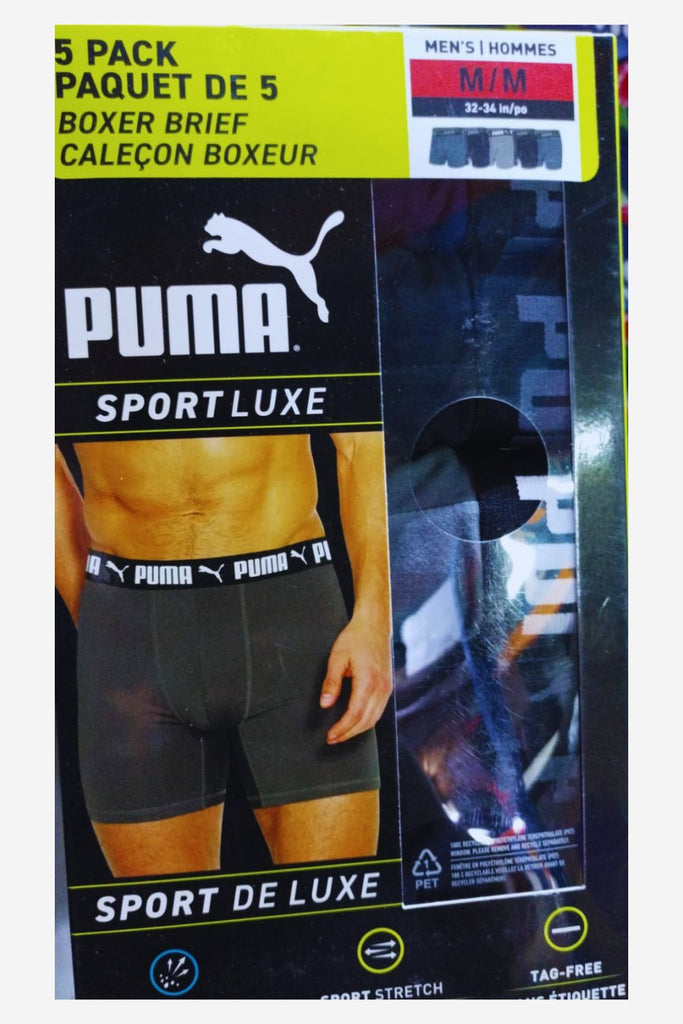 PUMA Sport Luxe Men's Active Boxer Brief 5-pack –
