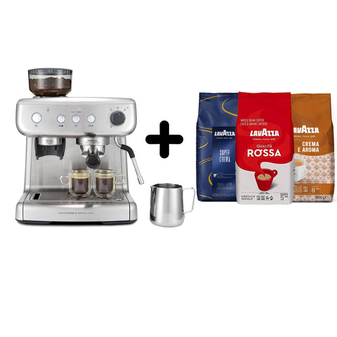 Breville VCF126 Barista Max Coffee Machine - Stainless Steel with 3 X 1 Kg Lavazza coffee beans