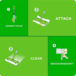 Swiffer Sweeper Dry and Wet Sweeping Kit- 1 sweeper/14 dry cloths/6 wet cloths