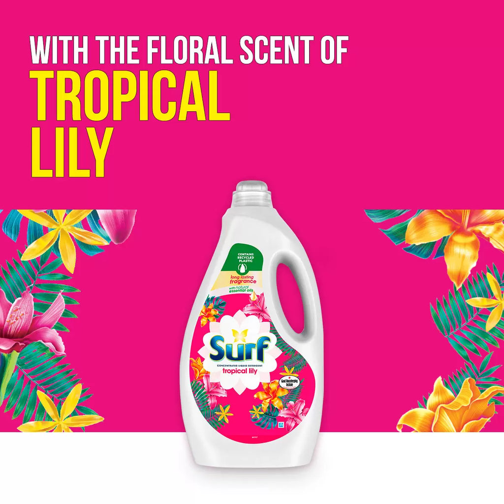 Lessive liquide Surf Tropical Lily & Ylang Ylang, 100 lessives