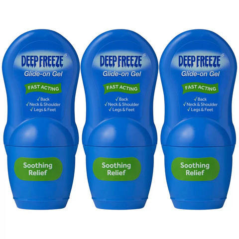 Deep Freeze Muscle Message Plus Gel Glide on Cool Lotion 50g, Pack of 3