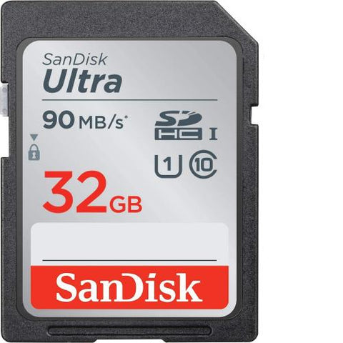 SanDisk Ultra 32GB SDHC UHS-I Class 10 Read 90MB/s Memory Card