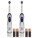 Oral-B Pro-expert Battery Toothbrush- DUO PACK with 2 replaceable Duracell AA batteries Each