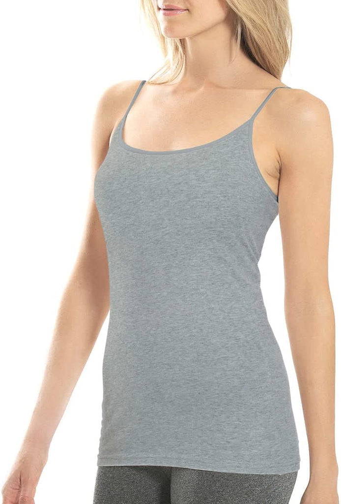 Body Bleu Women's Cami With Bralette Shelf Bra Cotton Undershirts