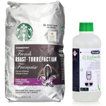 Starbucks French Dark Roast Whole Bean 100% Arabica Coffee 1.13 Kg + De'Longhi Natural Descaler For Coffee Machines, White, 500 ml - shopperskartuae