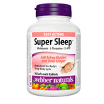 Webber Naturals Super Sleep Melatonin Plus L-Theanine & 5-HTP (90 Soft-Melt Tablets).