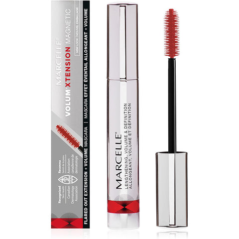 Marcelle Volum'Xtension Magnetic Mascara, Black, Hypoallergenic and Fragrance-Free, 0.28 fl oz (8.5mL).