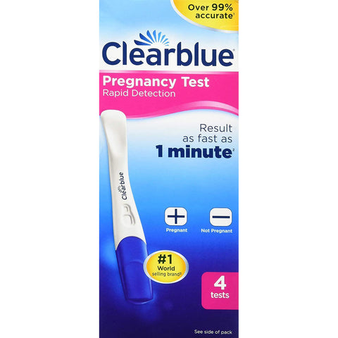 Clearblue Pregnancy Test Rapid Detection Ultra Early 4 Tests - Result As Fast As 1 Minute.