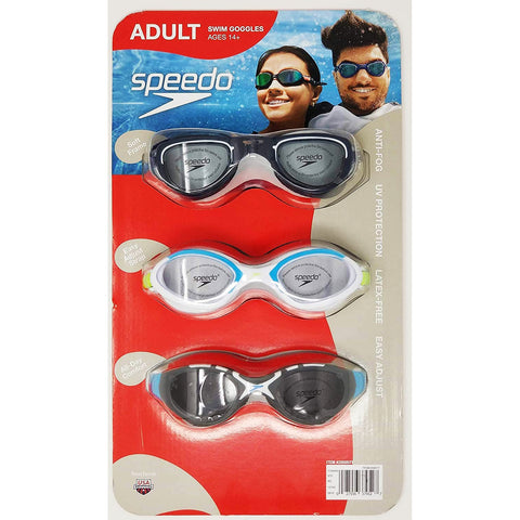 Speedo Adult Swimming Goggles (3 Pack). - shopperskartuae