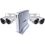 Lorex 4-Channel, 4 Camera Indoor/Outdoor Wireless DVR Security System (White). - shopperskartuae