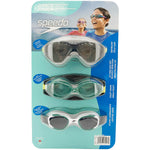 Speedo Junior Swim Goggles 3-Pack, Multi-Color & Shape.