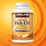 Kirkland Signature Omega 3 Vitamin Fish Oil 1000mg With 300mg of EPA & DHA (400 Softgels). - shopperskartuae
