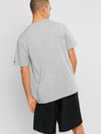 Champion Heritage Script Logo Men's Classic T-Shirt , Size: L (Large)- Oxford Grey